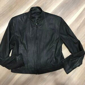Remy Ladies Black Leather Jacket Size Small